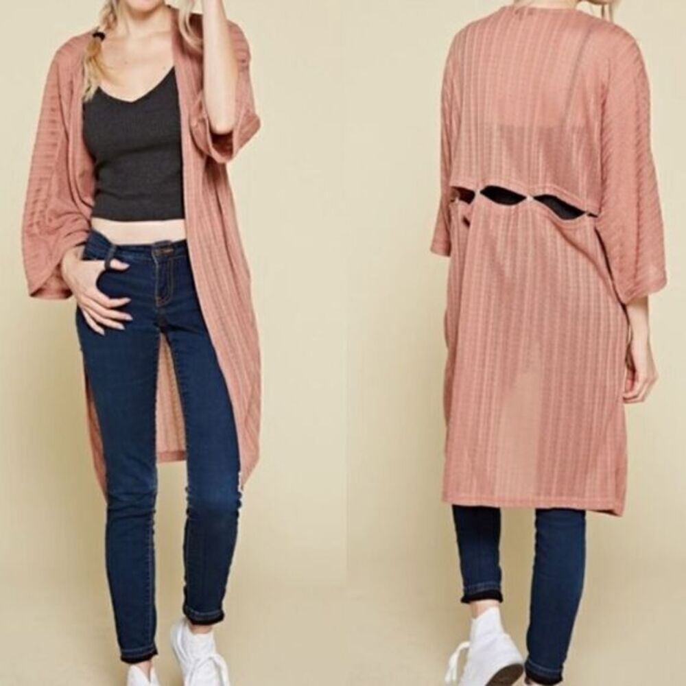 Lightweight Knit Open Cardigan - Picture 2 of 16